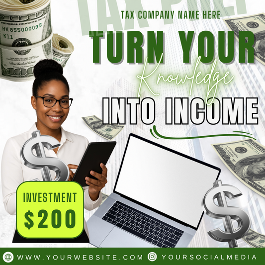 Green Tax Prep Flyer Bundle