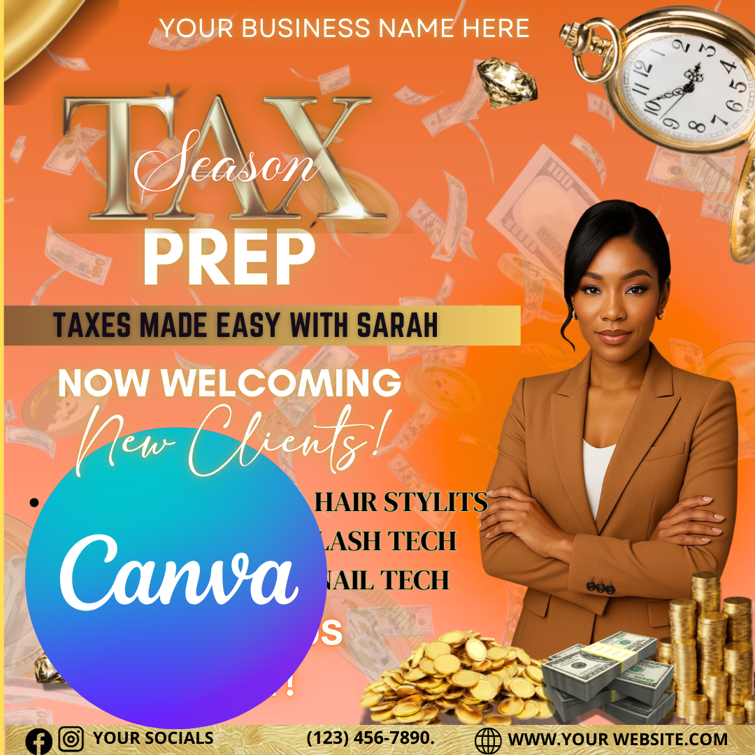 Orange Tax Prep Flyer Bundle