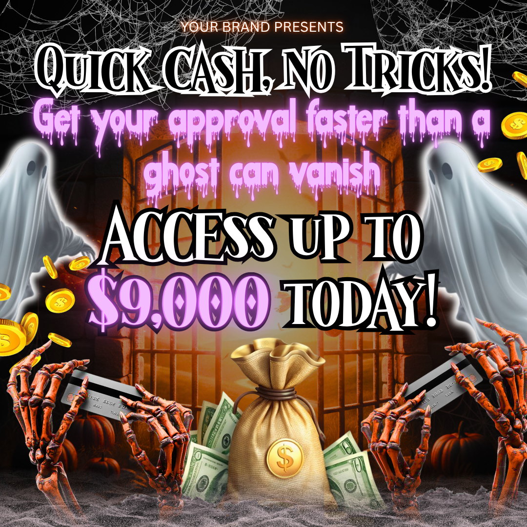 Spooky Credit Repair Flyer Pack | Halloween Canva Templates (4 Designs)