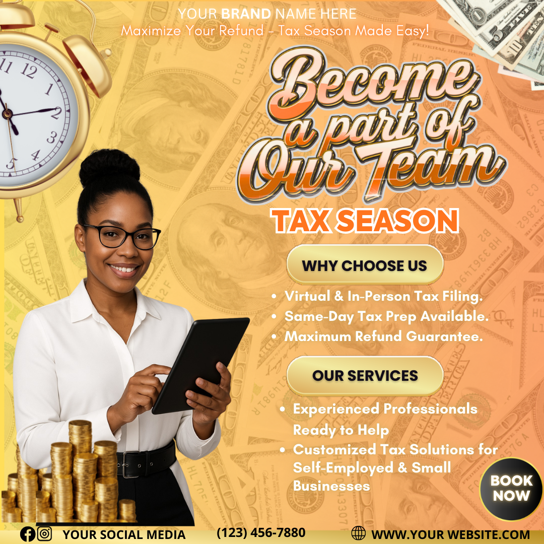 Orange Tax Prep Flyer Bundle