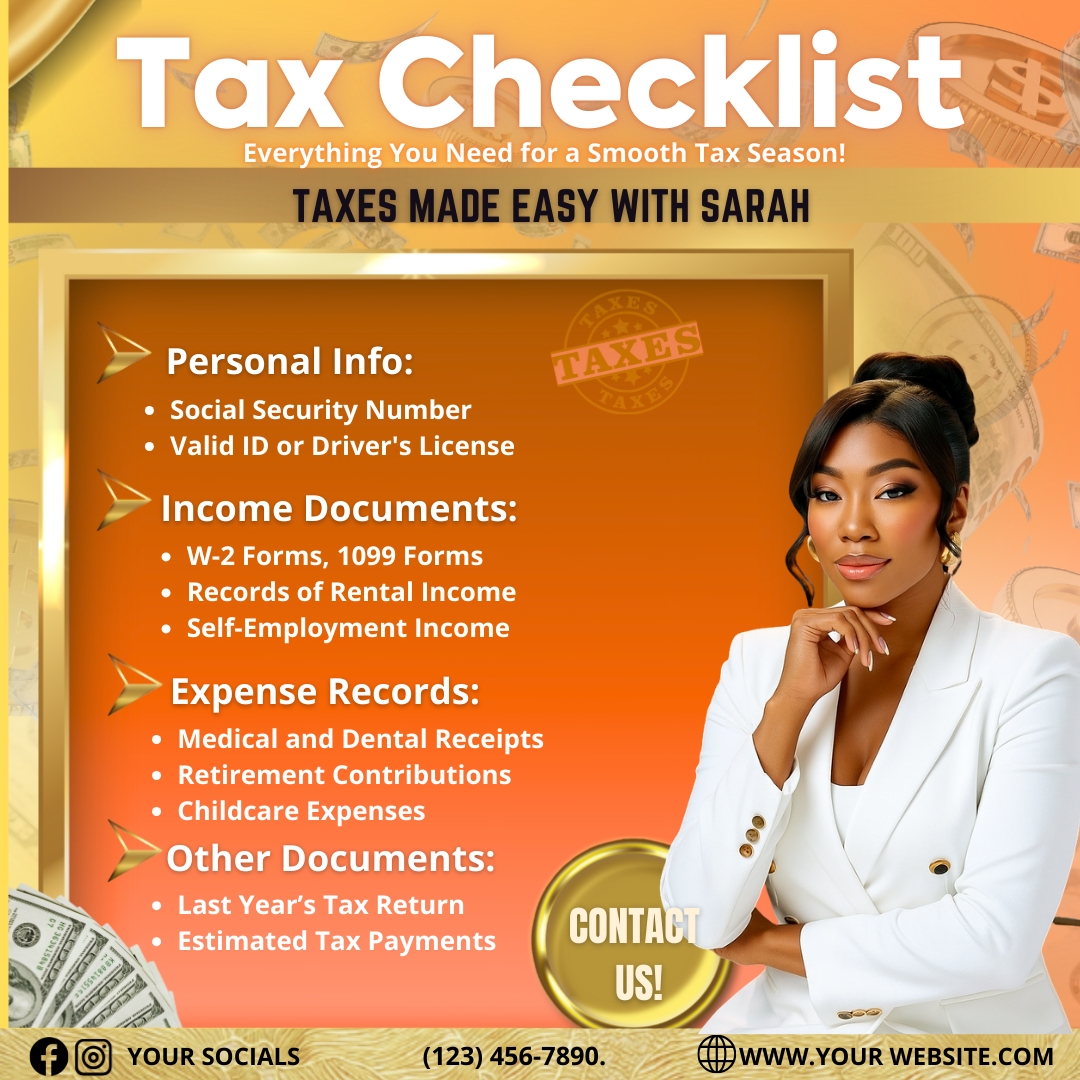 Orange Tax Prep Flyer Bundle