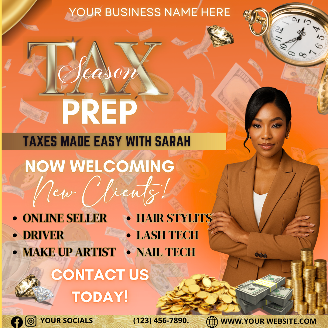 Orange Tax Prep Flyer Bundle